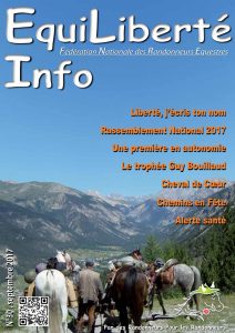 EquiLiberté Info numéro , une image de plusieurs cavaliers admirant les montagnes